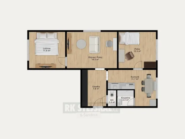 Prodej bytu 3+1, České Budějovice - České Budějovice 3, J. Plachty, 64 m2