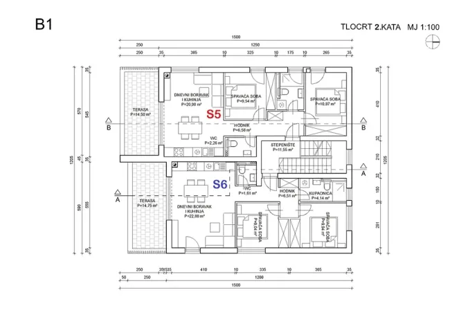 Prodej bytu 3+kk, Brodarica, Chorvatsko, 72 m2