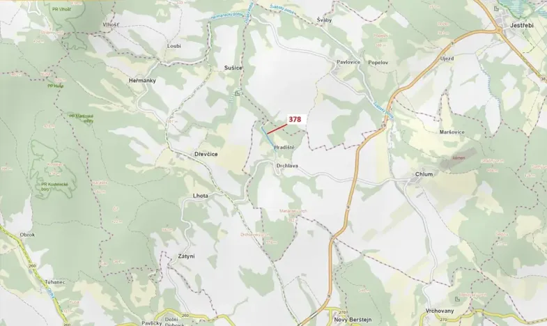 Dražba pozemku, Chlum, 11767 m2