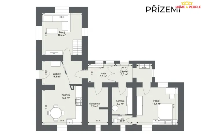 Prodej rodinného domu, Zlonice - Břešťany, 133 m2