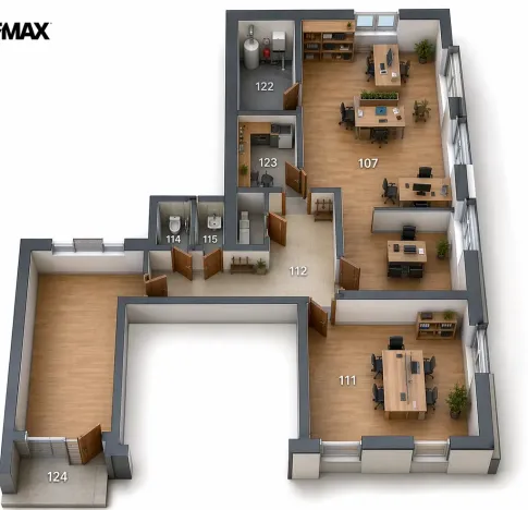 Pronájem kanceláře, Slavkov u Brna, 82 m2