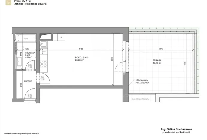 Pronájem bytu 1+kk, Brno, Kleštínek, 39 m2