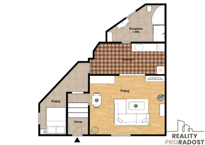 Pronájem bytu 1+1, Třebotov, Hlavní, 70 m2