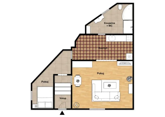 Pronájem bytu 1+1, Třebotov, Hlavní, 70 m2