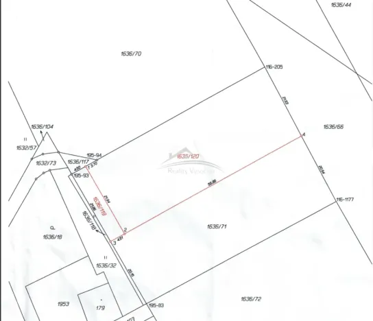 Prodej pozemku pro bydlení, Okrouhlice - Chlístov, 1276 m2