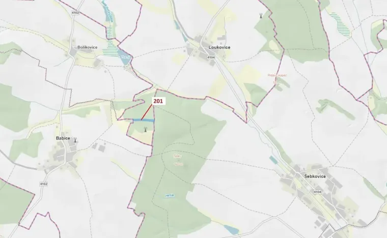 Dražba lesa, Loukovice, 7796 m2