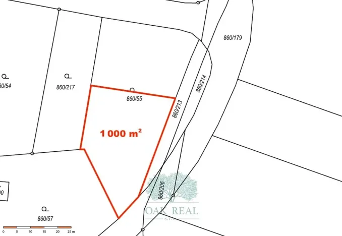 Prodej pozemku pro bydlení, Postupice, 1000 m2