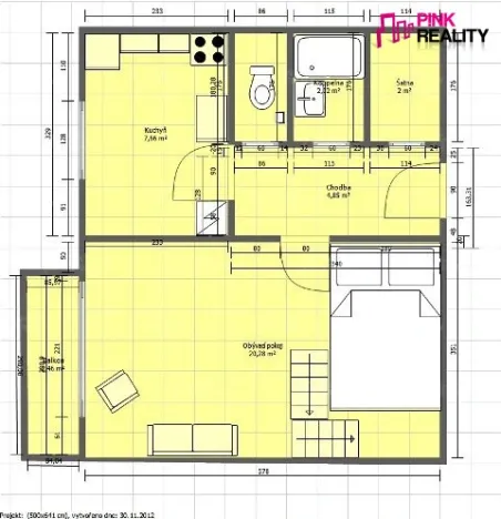 Pronájem bytu 1+1, Rychnov nad Kněžnou, Mírová, 40 m2