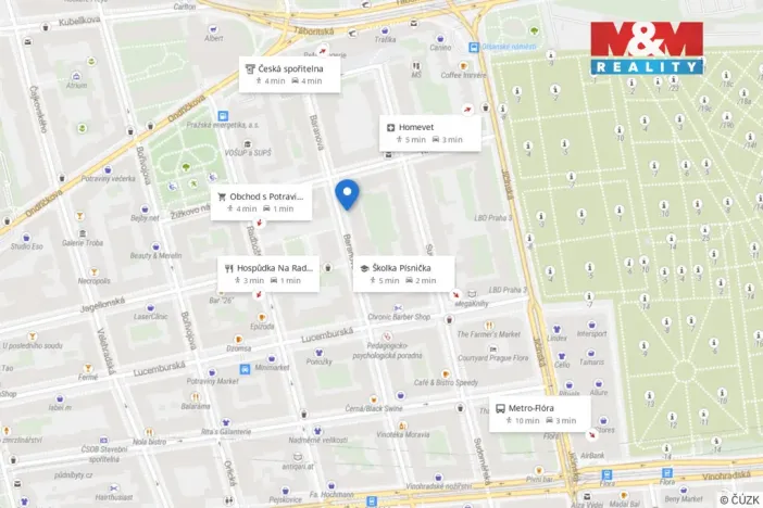 Prodej bytu 2+1, Praha - Žižkov, Baranova, 85 m2