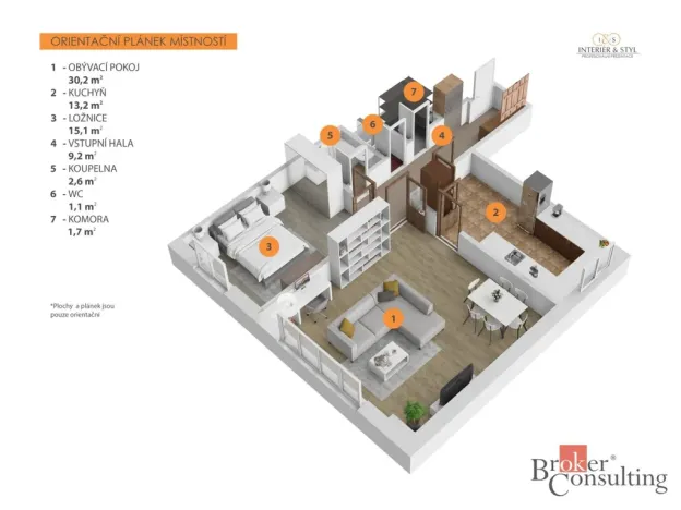 Prodej bytu 2+1, Praha - Libeň, Sokolovská, 72 m2