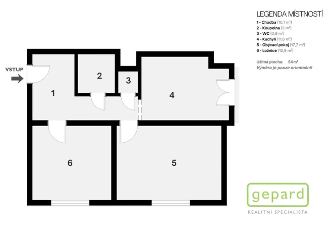 Prodej bytu 2+1, Ostrov, S. K. Neumanna, 54 m2