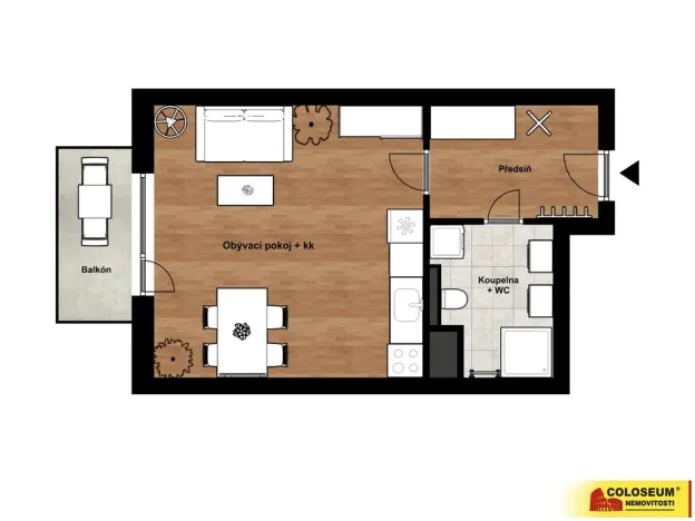 Pronájem bytu 1+kk, Pohořelice, U Kasáren, 38 m2