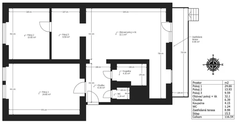 Pronájem bytu 3+kk, Hradec Králové, Šafaříkova, 95 m2