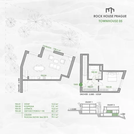 Prodej bytu 2+kk, Praha - Hlubočepy, Pražského, 79 m2