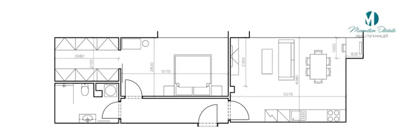 Pronájem bytu 2+kk, Nové Město nad Metují, T. G. Masaryka, 62 m2