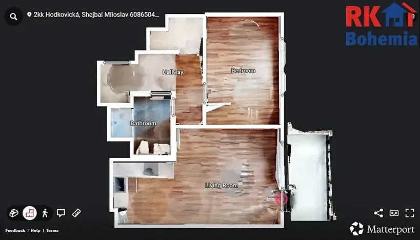 Pronájem bytu 2+kk, Praha - Kamýk, Hodkovická, 56 m2