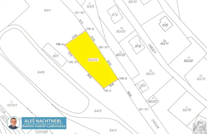 Prodej pozemku, Albrechtice v Jizerských horách, 1142 m2