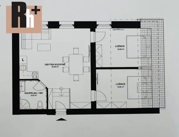 Prodej bytu 2+kk, Horní Lhota, 63 m2