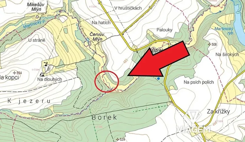 Prodej pole, Chýstovice, 1647 m2