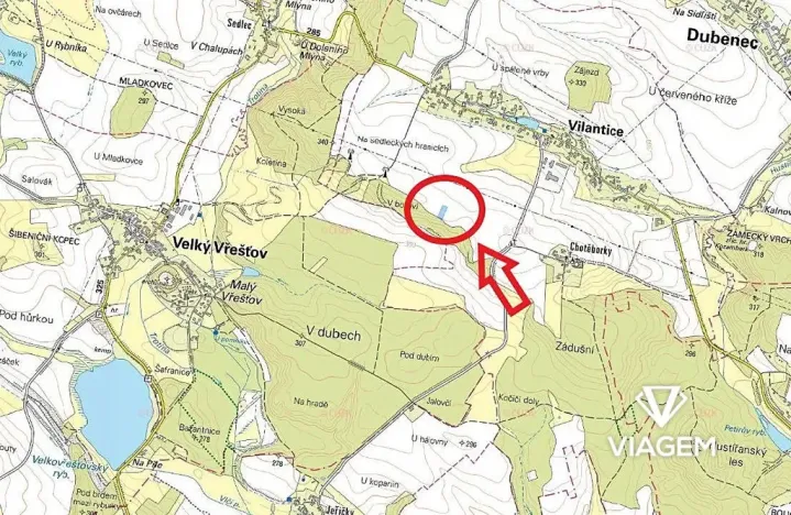 Prodej podílu pole, Vilantice, 1858 m2