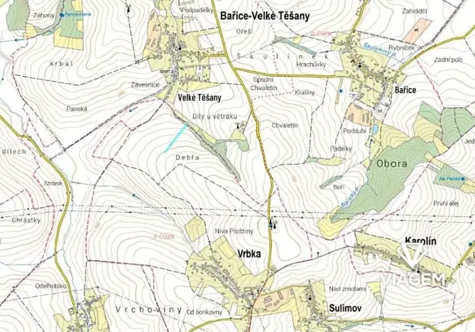 Prodej podílu pole, Vrbka, 773 m2