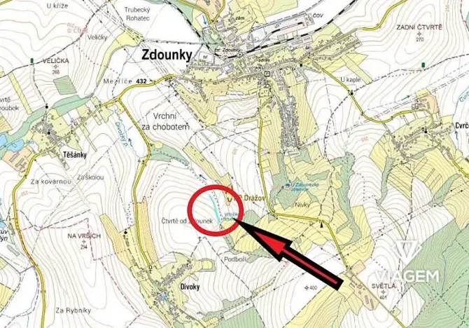 Prodej podílu pole, Zdounky, 1102 m2