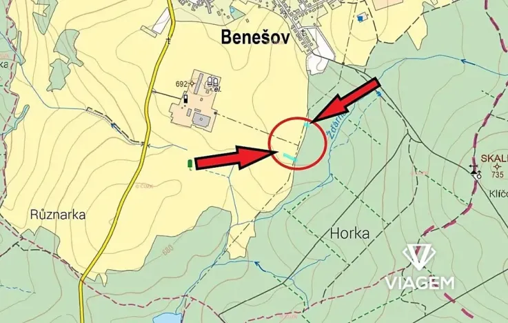 Prodej podílu pole, Benešov, 1386 m2