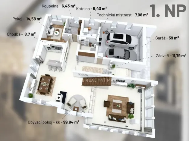 Prodej rodinného domu, Praha - Kolovraty, V louce, 470 m2