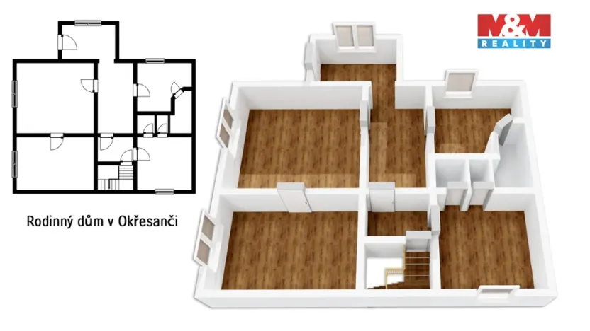 Prodej rodinného domu, Okřesaneč, 116 m2