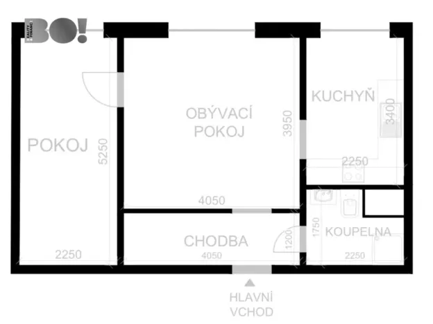 Prodej bytu 2+1, Zlín, Podlesí III, 45 m2