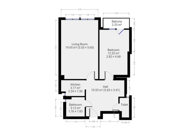 Pronájem bytu 2+1, Praha - Podolí, Podolská, 50 m2