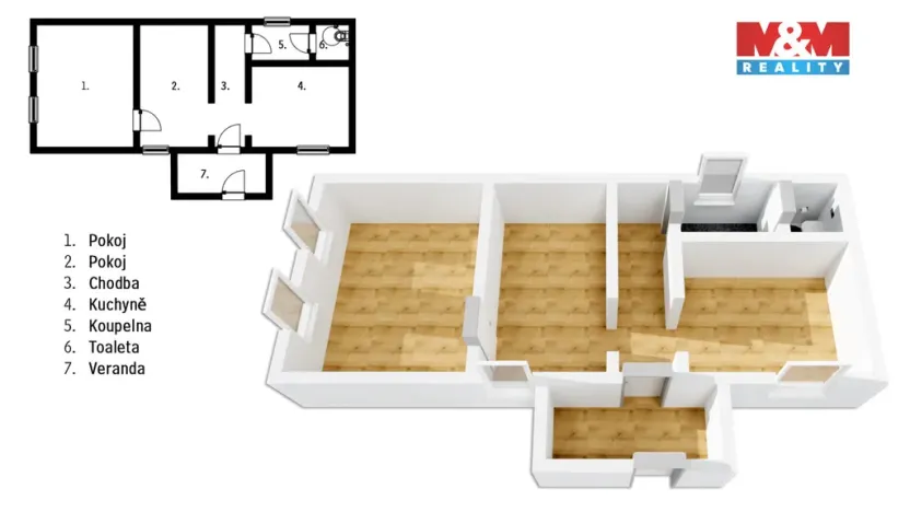 Prodej chalupy, Jedousov - Loděnice, 70 m2