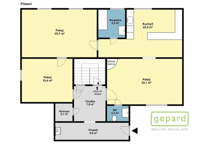 Prodej vícegeneračního domu, Středokluky, Lidická, 569 m2
