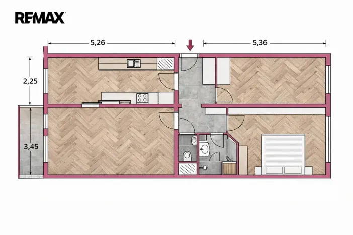 Pronájem bytu 3+1, Praha - Háje, Matúškova, 65 m2