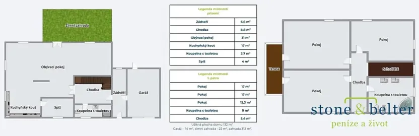 Pronájem rodinného domu, Nučice, U Cihelny, 132 m2