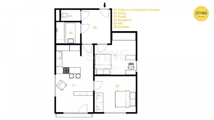Prodej bytu 3+kk, Český Těšín, Svojsíkova, 57 m2