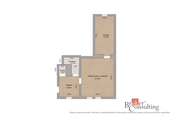 Pronájem bytu 2+kk, Tlučná, Tlučenská kolonie, 58 m2