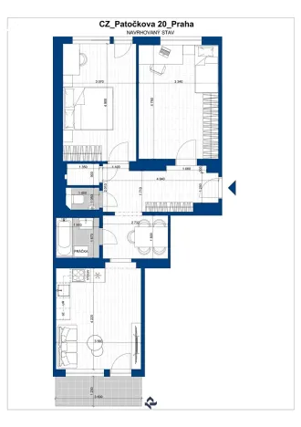 Prodej bytu 3+kk, Praha - Střešovice, Patočkova, 66 m2