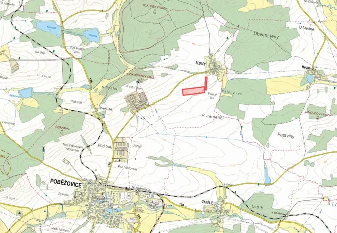 Prodej pole, Poběžovice, 16292 m2