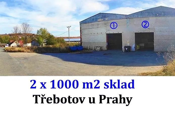 Pronájem skladu, Třebotov, Pod Vsí, 1000 m2