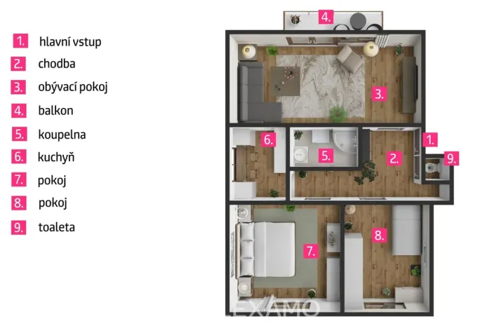 Prodej bytu 3+1, Židlochovice, Nádražní, 76 m2