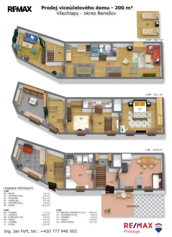 Prodej rodinného domu, Všechlapy, 200 m2