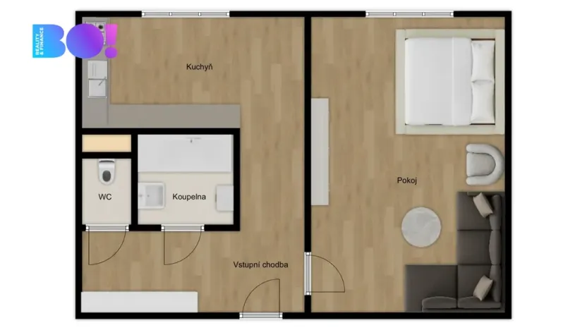 Pronájem bytu 1+1, Ostrava, Výškovická, 35 m2
