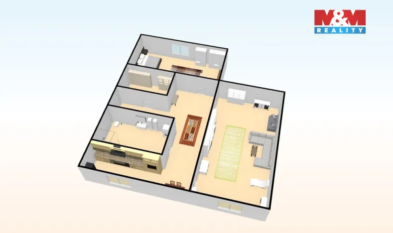 Prodej bytu 2+1, Jirkov, Studentská, 61 m2