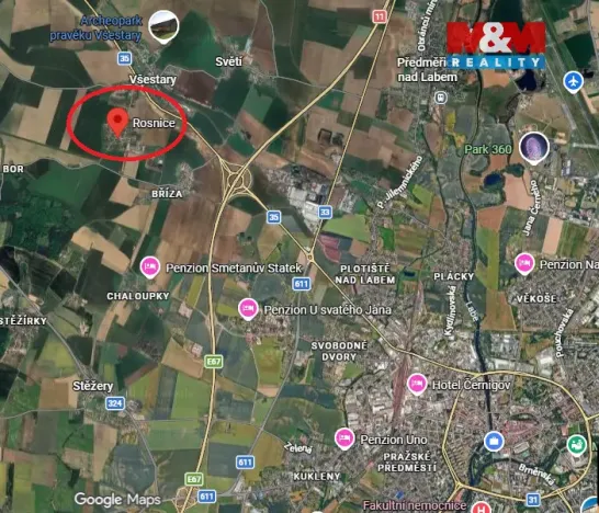 Prodej pozemku pro bydlení, Všestary - Rosnice, 1293 m2