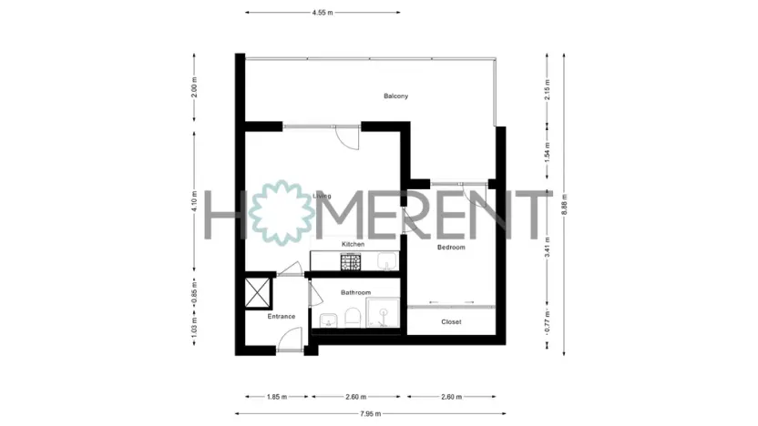Pronájem bytu 2+kk, Praha - Řepy, U Lesoparku, 38 m2