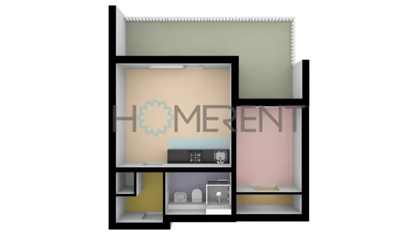 Pronájem bytu 2+kk, Praha - Řepy, U Lesoparku, 38 m2