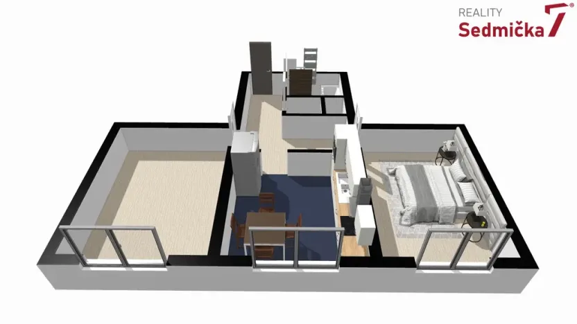 Pronájem bytu 2+1, Nové Město na Moravě, Budovatelů, 58 m2