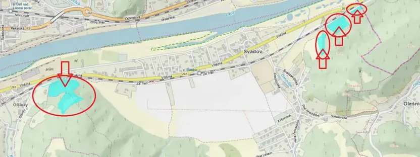 Prodej lesa, Ústí nad Labem, 41840 m2