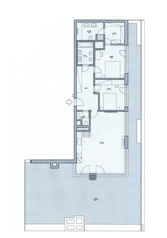 Pronájem bytu 3+kk, Praha - Smíchov, Grafická, 111 m2